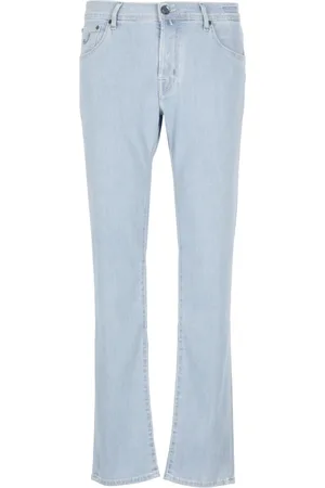 Jacob Cohen Homme, Jeans, Bleu, Taille: W32 Jean en coton bleu clair avec passants de ceinture