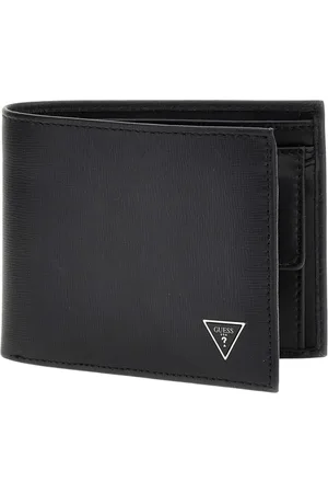 Guess Homme, Accessoires, Noir, Taille: ONE Size Portefeuille cuir Certosa saffiano - jeans.