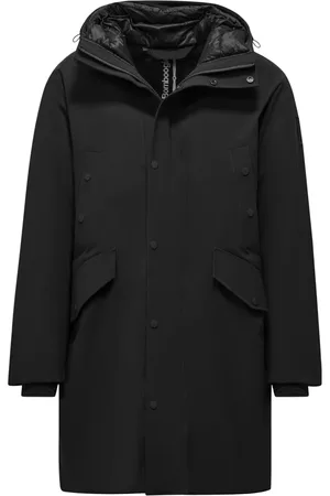 Bomboogie Homme, Manteaux, Noir, Taille: M Parka à Double Capuche