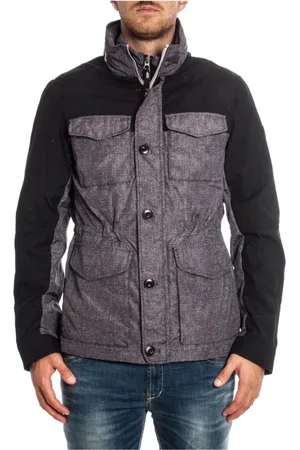 Emporio Armani Homme, Vestes, Multicolore, Taille: L Veste en Denim Élégante
