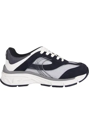 Emporio Armani Homme, Chaussures, Gris, Taille: 40 EU Baskets basses bleu marine