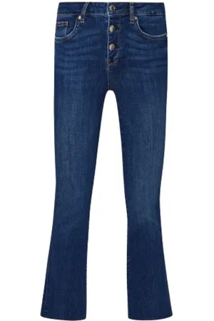 Liu Jo Femme, Jeans, Bleu, Taille: W32 Jean Évasé Court Taille Haute Princesse