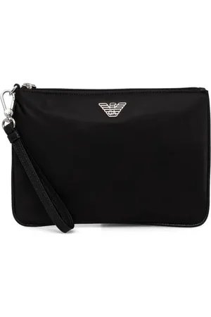 Emporio Armani Femme, Sacs, Noir, Taille: ONE Size Pochette Portefeuille en Nylon