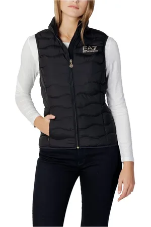 EA7 Femme, Vestes, Noir, Taille: 36 FR Gilet sans manches