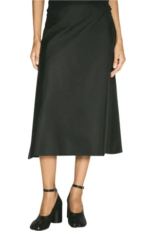 Marni Femme, Jupes, Noir, Taille: 38 FR Jupe Midi en Twill Technique