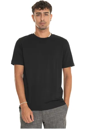 HUGO BOSS Homme, Tops, Noir, Taille: XL T-shirt Col Rond Texture Gaufre
