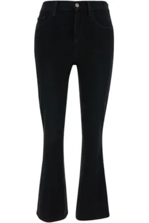 Liu Jo Femme, Jeans, Noir, Taille: W32 Jean Flare Court Taille Haute Princesse