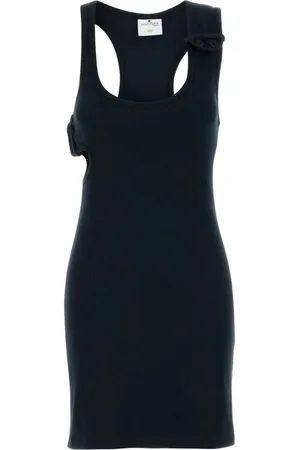 Courrèges Femme, Robes, Noir, Taille: 40 FR Élégante mini-robe noire en coton