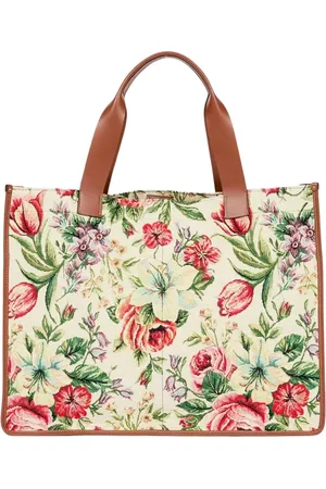 Maison Margiela Unisex, Sacs, Blanc, Taille: ONE Size Sac Shopping Tapisserie Florale