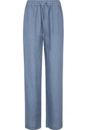 FAY Femme, Pantalons, Bleu, Taille: W29 Pantalon en Lin Bleu Clair