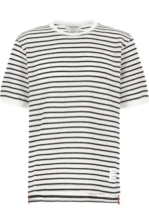 Thom Browne Homme, Tops, Bleu, Taille: L T-shirt décontracté en coton