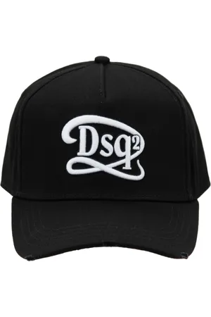 Dsquared2 Unisex, Accessoires, Noir, Taille: ONE Size Casquette de baseball gaufrée avec fermeture à boucle