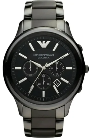 Emporio Armani Homme, Accessoires, Noir, Taille: ONE Size Montre Quartz Céramique Noire