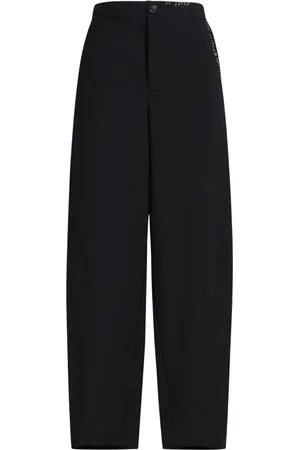 Marni Femme, Pantalons, Noir, Taille: 40 FR Pantalon en Laine Tropicale avec Réparations