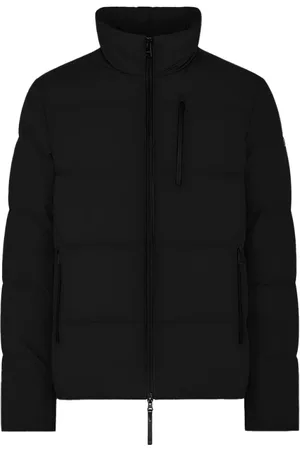 Duno Homme, Vestes, Noir, Taille: 2XL Parka courte matelassée avec zip résistant à l