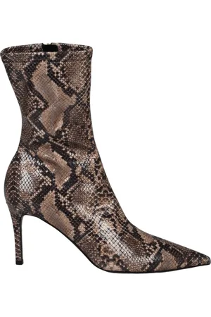 Stella McCartney Femme, Chaussures, Brun, Taille: 36 EU Bottines à Talons Imprimé Python