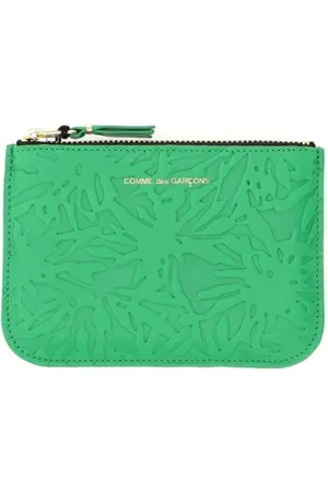 Comme des Garçons Unisex, Accessoires, Vert, Taille: ONE Size Portefeuille Forêt Embossée