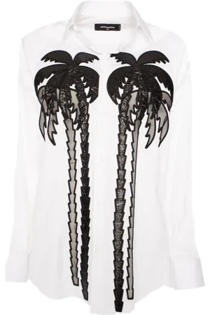 Dsquared2 Femme, Blouses et Chemises, Blanc, Taille: 36 FR Chemise Élégante