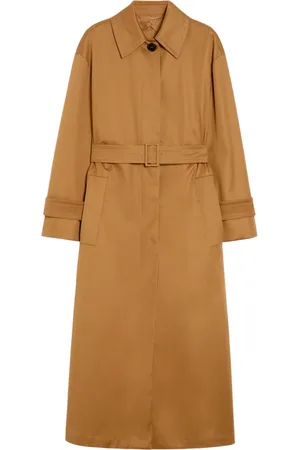 Max Mara Femme, Manteaux, Brun, Taille: 36 FR Trench-coat marron avec ceinture