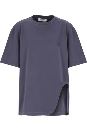 The Attico Femme, Tops, Violet, Taille: 38 FR T-shirt en coton avec logo brodé