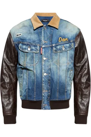 Dsquared2 Homme, Vestes, Bleu, Taille: XS Veste en matières combinées