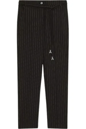 Patrizia Pepe Femme, Pantalons, Noir, Taille: 40 FR Élégance Classique Pantalon Rayé