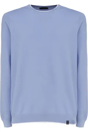 FAY Homme, Pulls, Bleu, Taille: M Pull en maille à col rond