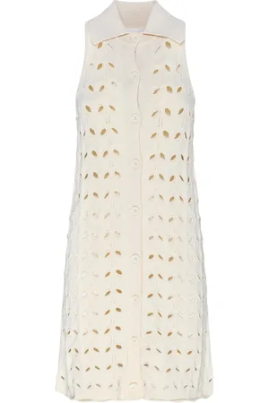 Sportmax Femme, Robes, Blanc, Taille: 40 FR Robe en maille
