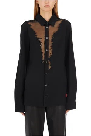 Diesel Femme, Blouses et Chemises, Noir, Taille: 40 FR Chemise unie de protection solaire