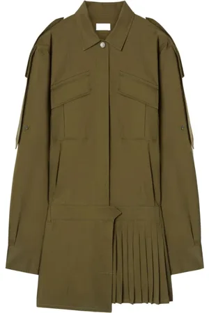 OFF-WHITE Femme, Robes, Vert, Taille: 38 FR Robe en Coton Vert avec Poches