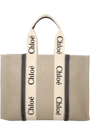 Chloé Femme, Sacs, , Taille: ONE Size Sac cabas en toile de lin