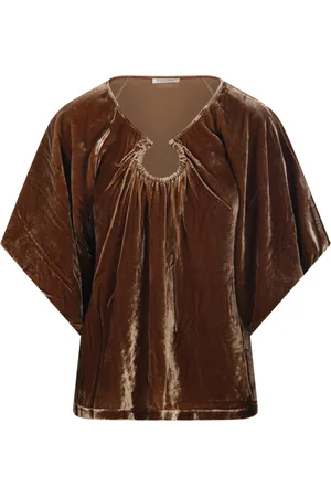 By Malene Birger Femme, Blouses et Chemises, Brun, Taille: 36 FR Bison Loela Top