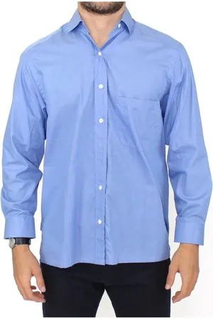 ERMANNO SCERVINO Homme, Chemises, Bleu, Taille: S Chemise Bleue en Coton