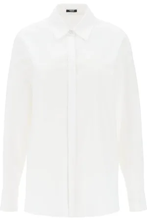 VERSACE Femme, Blouses et Chemises, Blanc, Taille: 38 FR Blouses Chemises