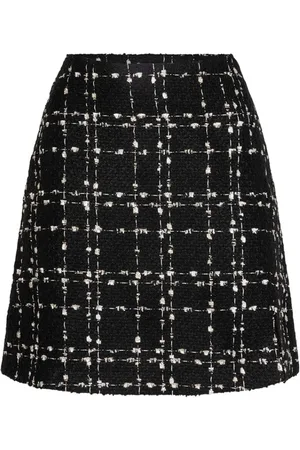 Dante 6 Femme, Jupes, Noir, Taille: 36 FR Jupe Bouclée Tweed Noir et Blanc