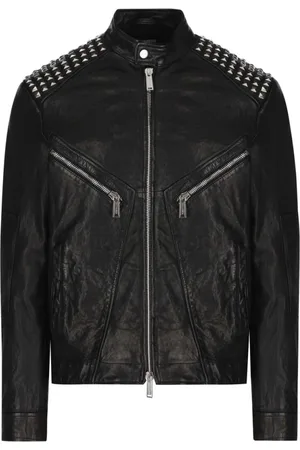 Dsquared2 Homme, Vestes, Noir, Taille: S Blouson de motard zippé à manches longues
