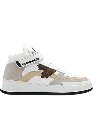 Dsquared2 Homme, Chaussures, Blanc, Taille: 45 EU Baskets Homme en Cuir et Daim