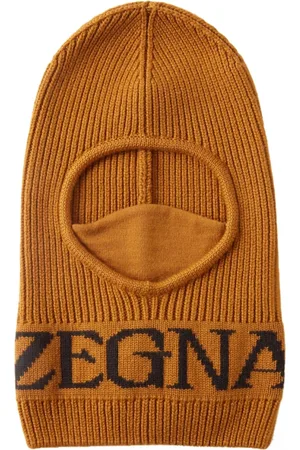 Ermenegildo Zegna Homme, Accessoires, Brun, Taille: ONE Size Cagoule en laine Techmerino Logo