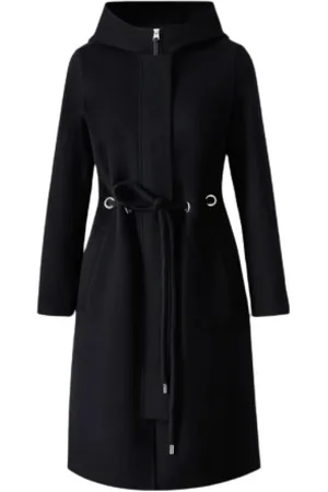 Mackage Femme, Manteaux, Noir, Taille: 40 FR Manteau en laine fait main