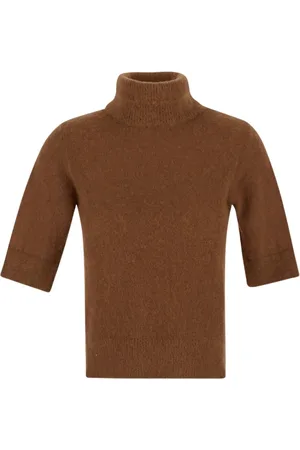 LARDINI Femme, Pulls, Brun, Taille: 42 FR Pull Col Roulé en Alpaga