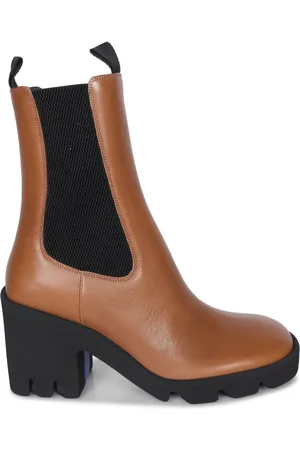 Burberry Femme, Chaussures, Brun, Taille: 38 EU Bottines à Talons Bout Rond