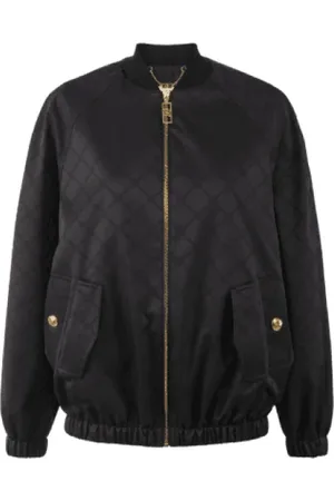 Elisabetta Franchi Femme, Vestes, Noir, Taille: 38 FR Bomber en Tissu Technique Jacquard