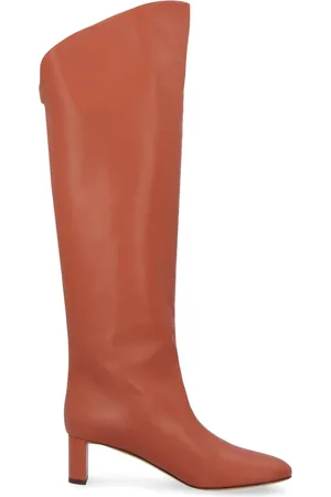 Maison Skorpios Femme, Chaussures, Rouge, Taille: 41 EU Bottes en Cuir Bout Rond