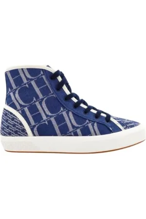 Carolina Herrera Femme, Chaussures, Bleu, Taille: 38 EU Baskets Texas en Toile