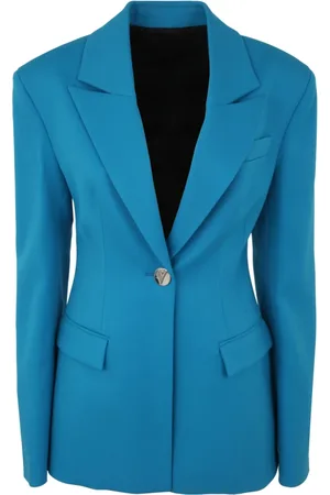 The Attico Femme, Vestes, Bleu, Taille: 36 FR Blazer Cool Wool en Bleu Capri