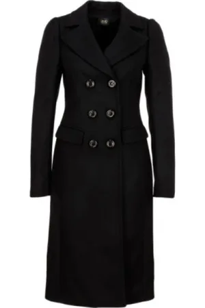 Liu Jo Femme, Manteaux, Noir, Taille: 42 FR Manteau Long Redingote pour Femme