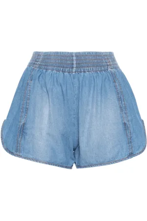 ERMANNO SCERVINO Femme, Shorts, Bleu, Taille: 38 FR Mini-short en chambray bleu clair