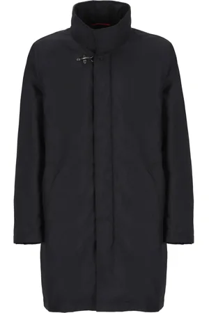 FAY Homme, Manteaux, Noir, Taille: XL Parka Noire à Col Montant
