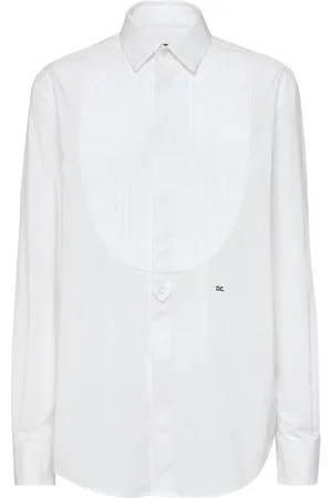 Dsquared2 Femme, Blouses et Chemises, Blanc, Taille: 36 FR Chemise de smoking formelle
