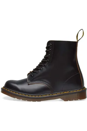 Dr. Martens Homme, Chaussures, Noir, Taille: 37 EU Bottes 1460 Vintage Faites Main